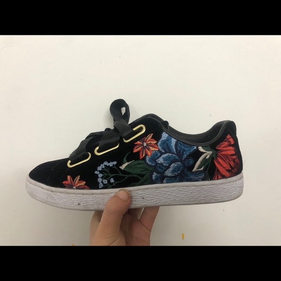 puma shoes with flowers